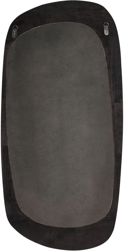 Beliani Sieninis veidrodis TRIZAY 57 cm 120 cm medinis rudas