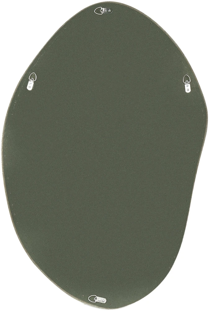 Beliani Sieninis veidrodis LENAX 59 cm 90 cm Alyvuoginis veliūras