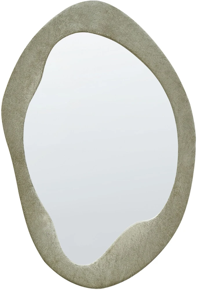 Beliani Sieninis veidrodis LENAX 59 cm 90 cm Alyvuoginis veliūras