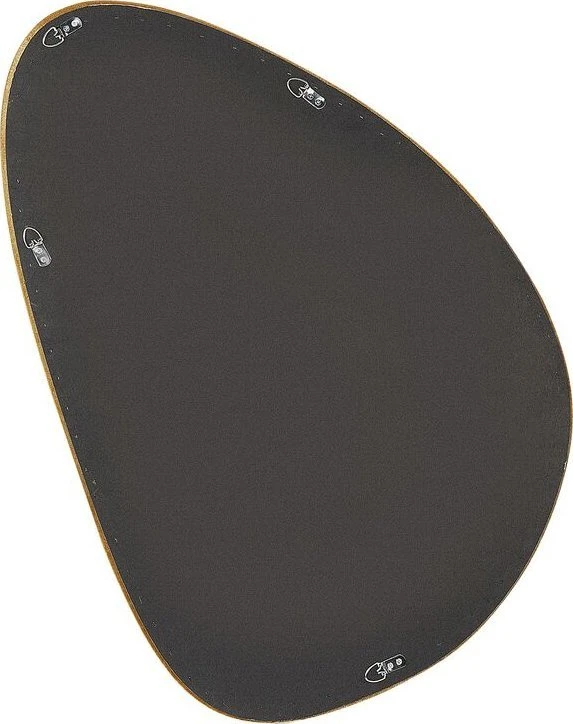 Beliani Sieninis veidrodis VENAS 61 cm 91 cm aksominis garstyčių spalvos