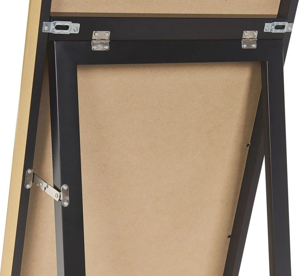 Beliani Pastatomas veidrodis TORCY 140 cm auksinis