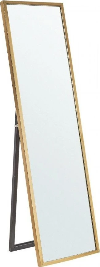 Beliani Pastatomas veidrodis TORCY 140 cm auksinis