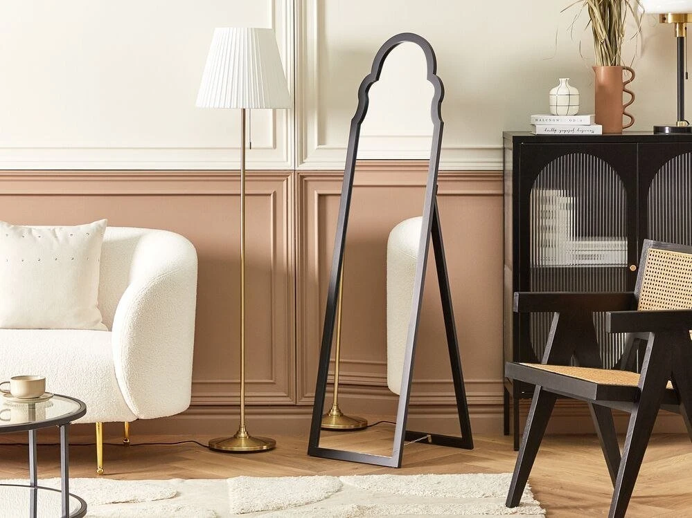 Beliani Pastatomas veidrodis CHATILLON 150 cm Juodas