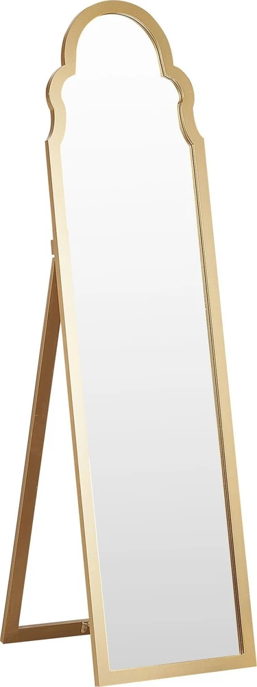 Beliani Pastatomas veidrodis CHATILLON 150 cm auksinis