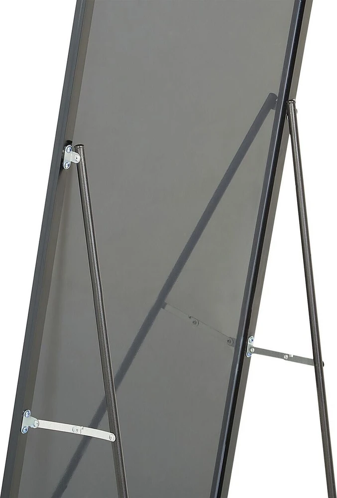 Beliani Pastatomas veidrodis BEAUVAIS 156 cm metalinis juodas