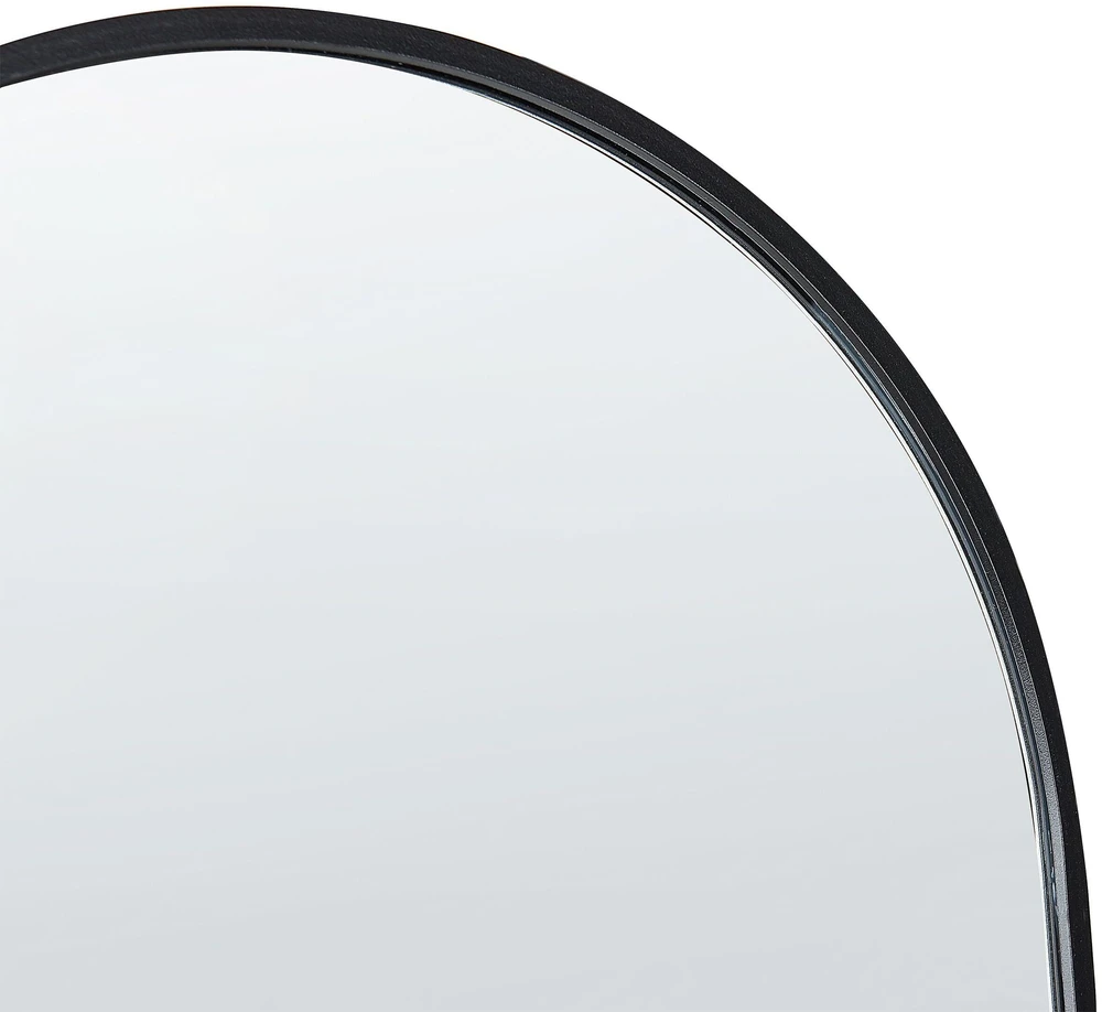 Beliani Pastatomas veidrodis BAGNOLET 150 cm metalinis juodas