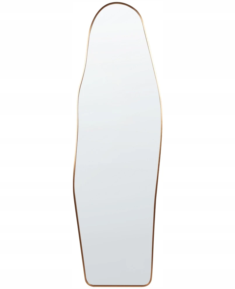 Beliani Pastatomas veidrodis LARCHE 160 cm, metalinis, auksinis