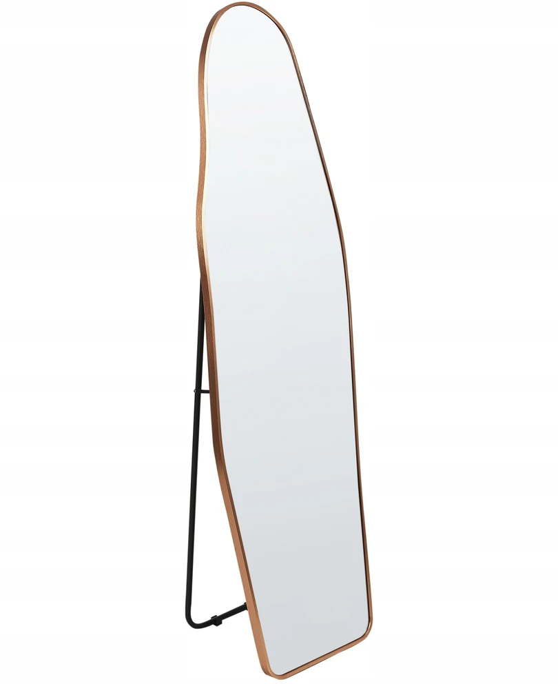 Beliani Pastatomas veidrodis LARCHE 160 cm, metalinis, auksinis