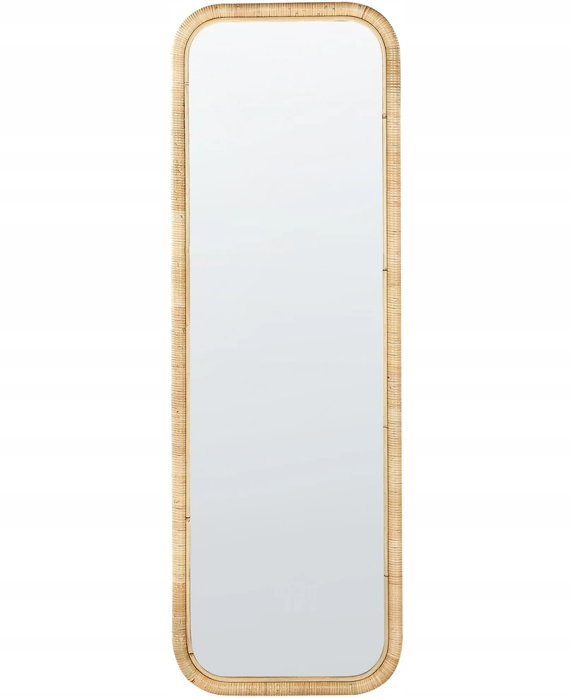 Beliani Pastatomas veidrodis MALANGE 150 cm rotango spalvos