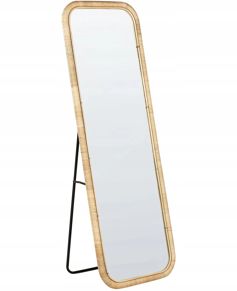 Beliani Pastatomas veidrodis MALANGE 150 cm rotango spalvos