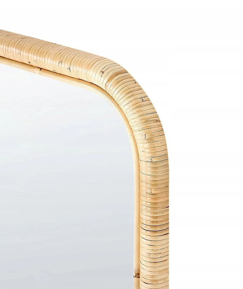Beliani Pastatomas veidrodis MALANGE 150 cm rotango spalvos