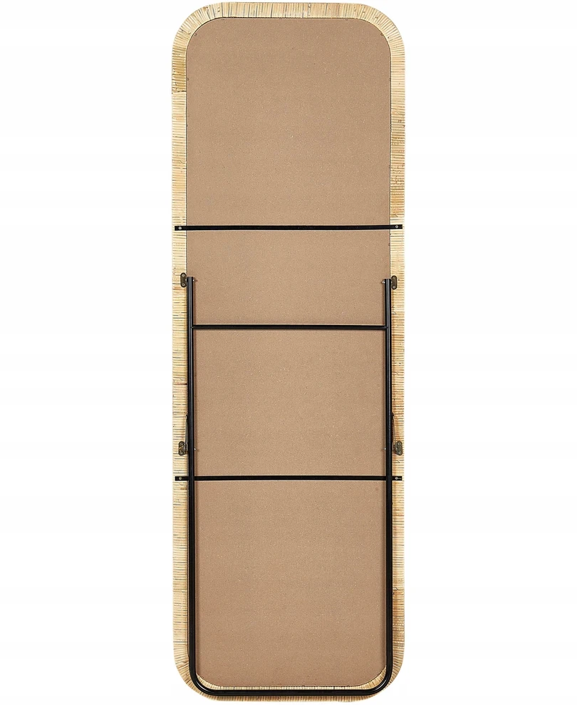 Beliani Pastatomas veidrodis MALANGE 150 cm rotango spalvos