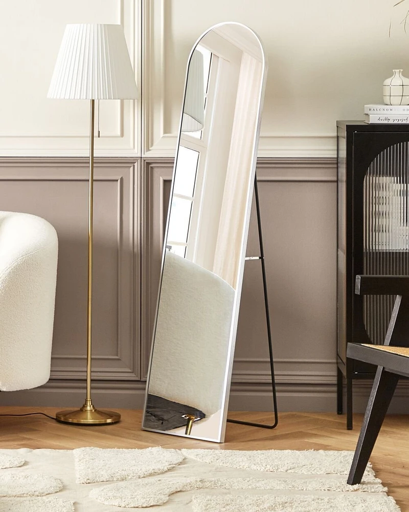 Beliani Pastatomas veidrodis BAGNOLET 150 cm, metalinis, sidabrinis
