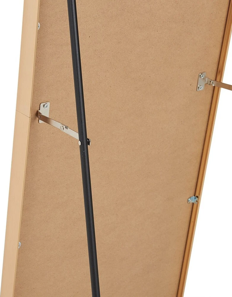 Beliani Pastatomas veidrodis BAGNOLET 150 cm metalinis auksinis