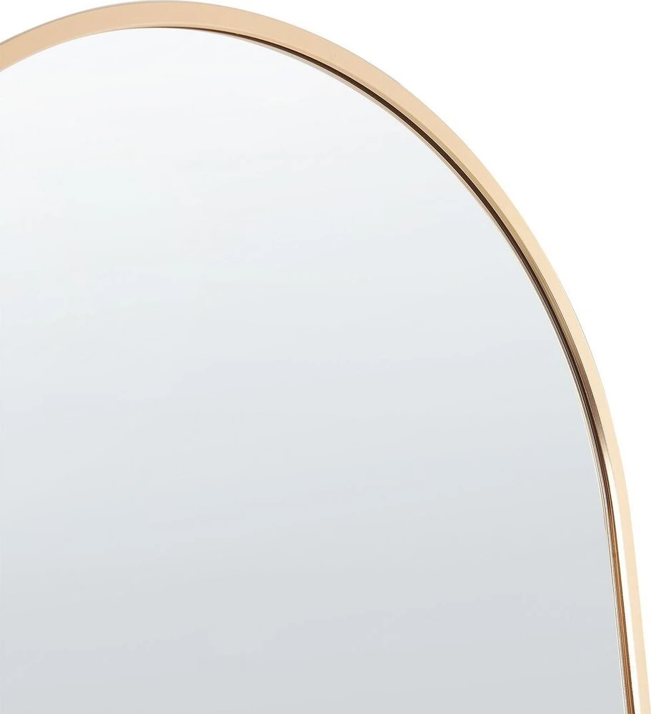 Beliani Pastatomas veidrodis BAGNOLET 150 cm metalinis auksinis