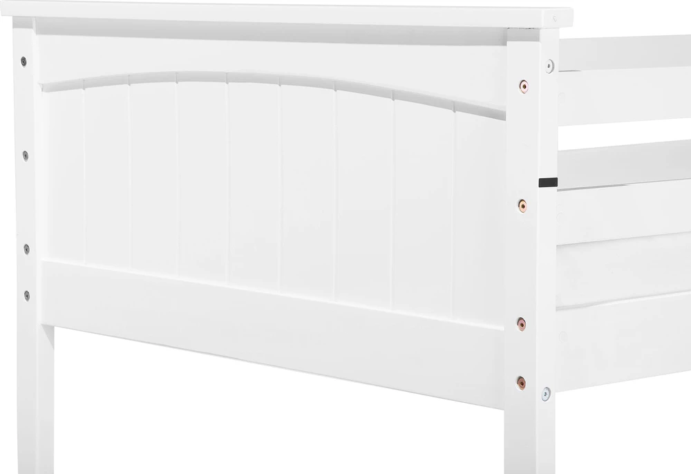 Beliani Dviaukštė lova iš pušies medienos ALBON 90 x 200 cm balta