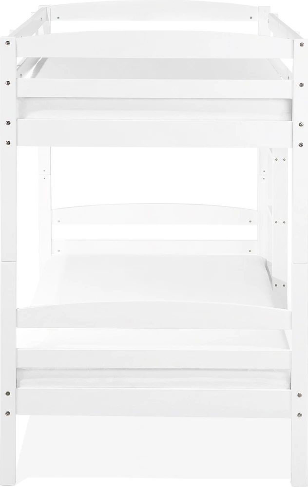 Beliani Dviaukštė lova iš pušies medienos REGAT 90 x 200 cm balta
