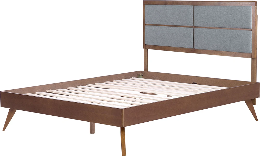 Beliani Lova POISSY 160 x 200 cm tamsaus uosio