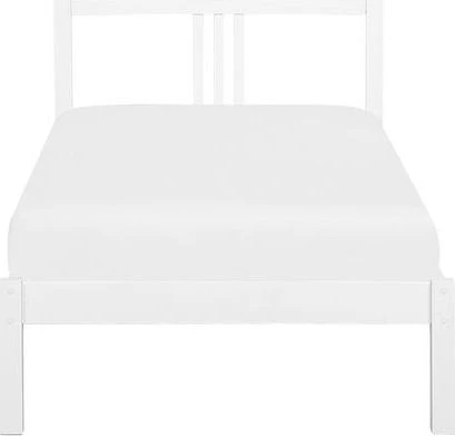 Beliani Viengulė lova VANNES 90 x 200 cm, balta, pušies mediena