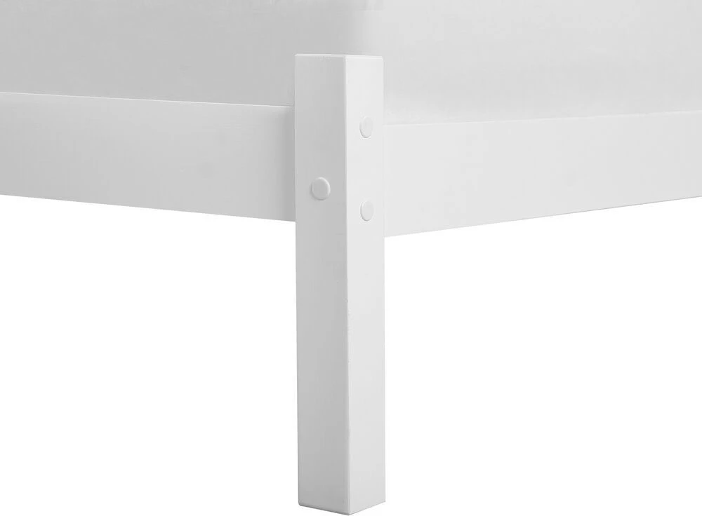 Beliani Lova iš pušies medienos FLORAC 90 x 200 cm balta