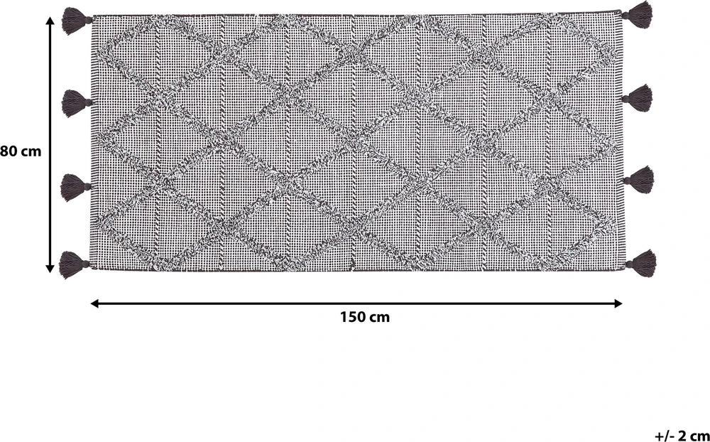 Beliani Kilimas TUZLA rudas 80 x 150 cm medvilninis