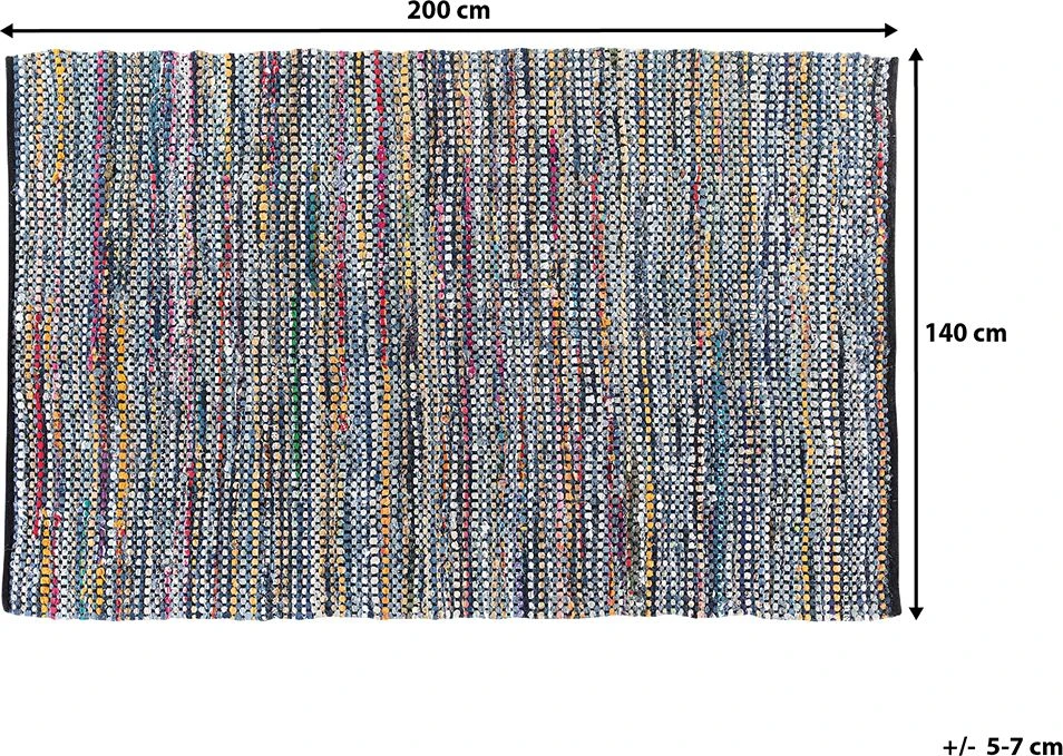 Beliani Kiliminis ALANYA spalvotas 140 x 200 cm medvilninis