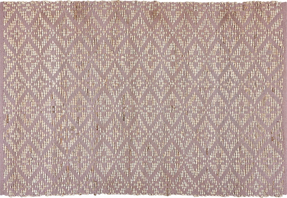 Beliani Kilimėlis GERZE rožinis 140 x 200 cm medvilninis
