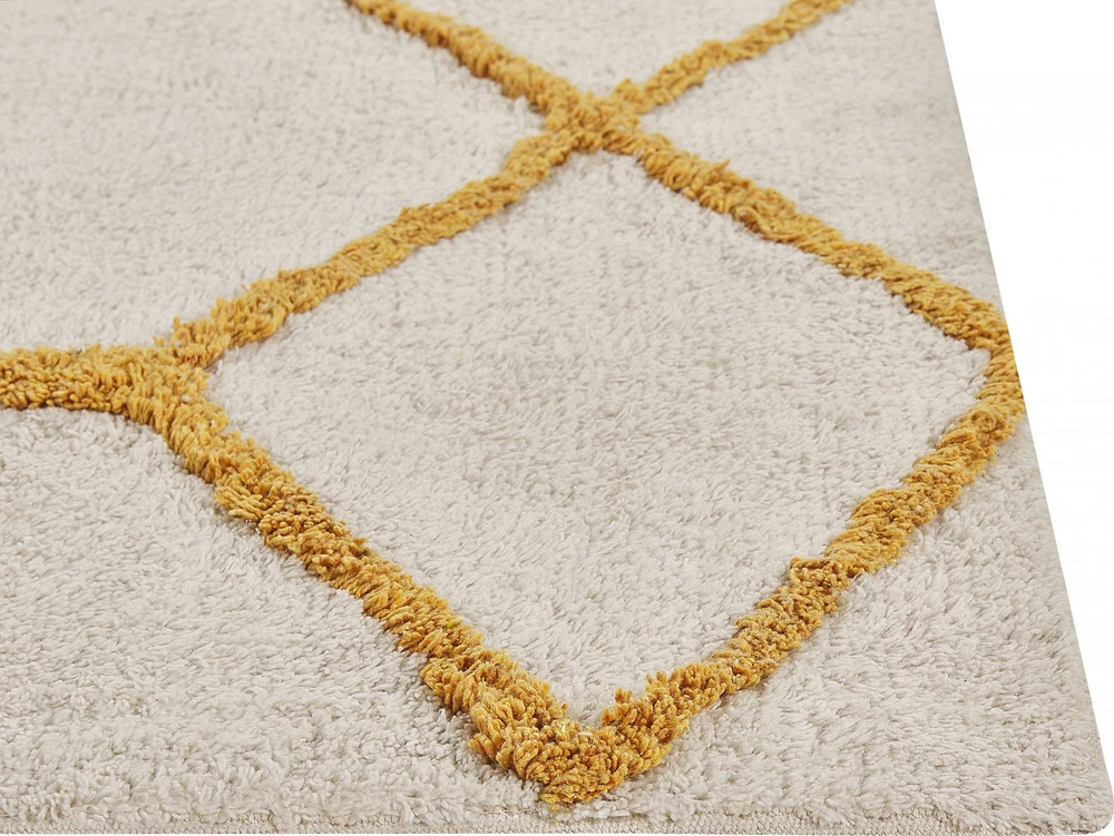 Beliani Kilimas BEYLER baltas 160 x 230 cm medvilninis