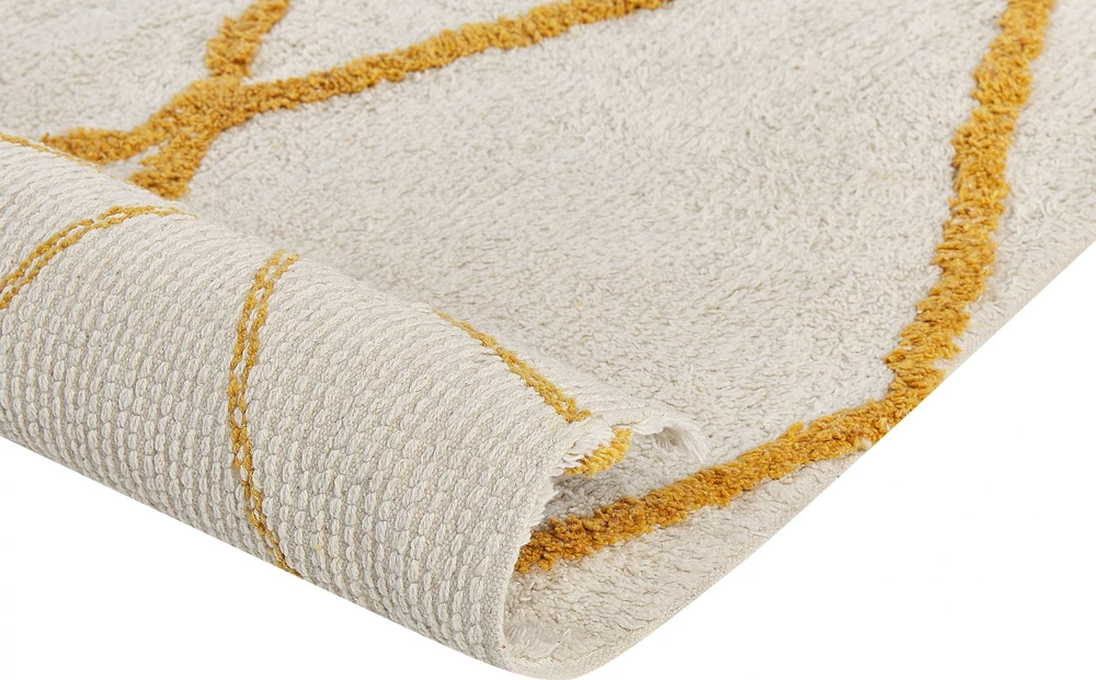 Beliani Kilim MARAND geltonas 160 x 230 cm medvilninis