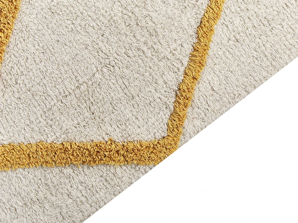 Beliani Kilimas BEYLER baltas 160 x 230 cm medvilninis
