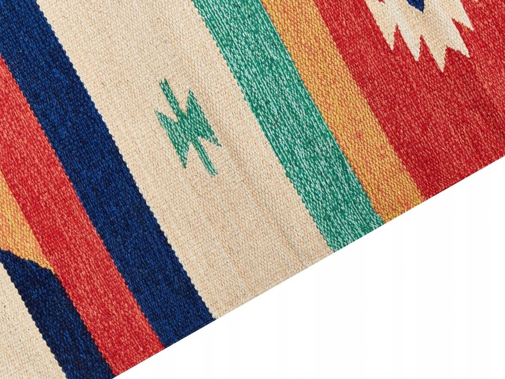 Beliani Kilimas MARGARA spalvotas 140 x 200 cm medvilninis Kilim