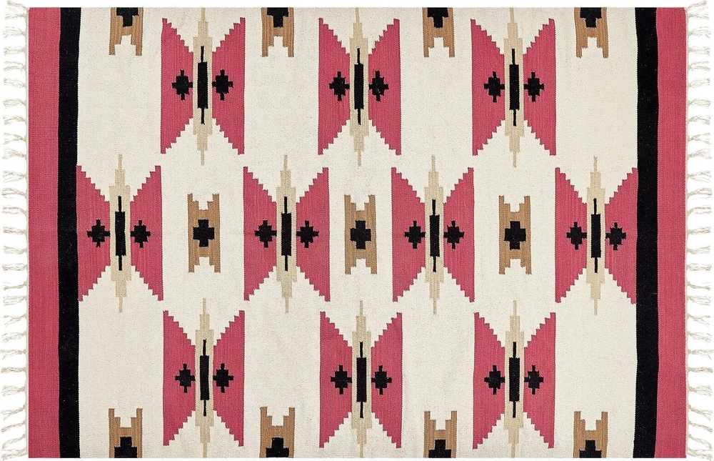 Beliani Kiliminis kilimas GARNI spalvotas 160 x 230 cm medvilninis