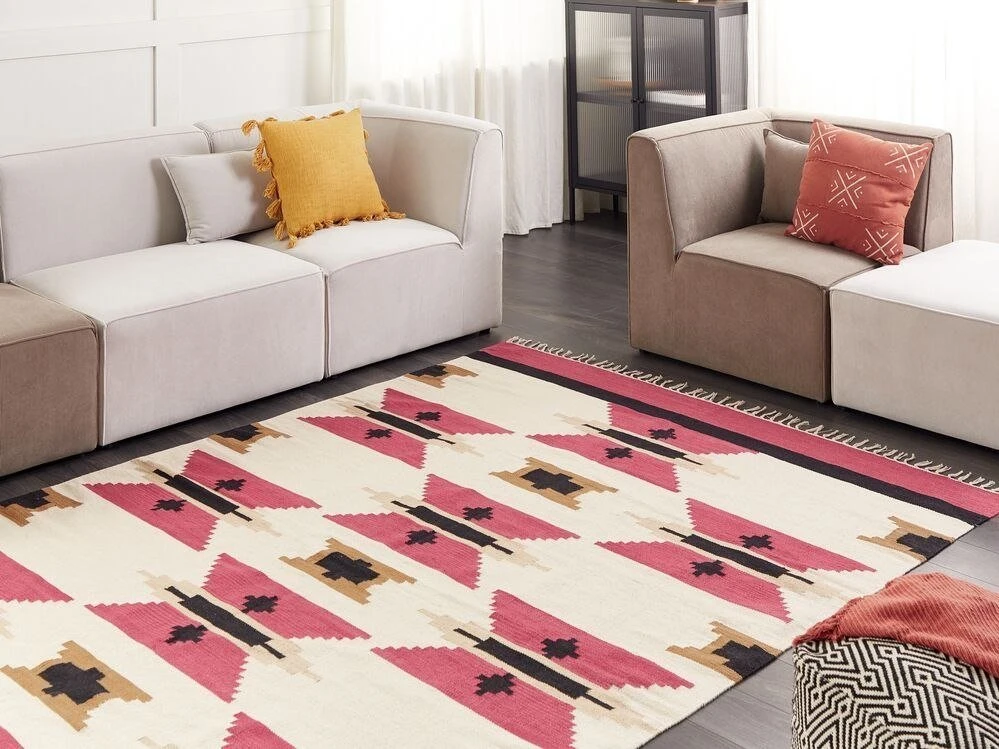 Beliani Kilimas GARNI spalvingas 200 x 300 cm medvilninis kilim