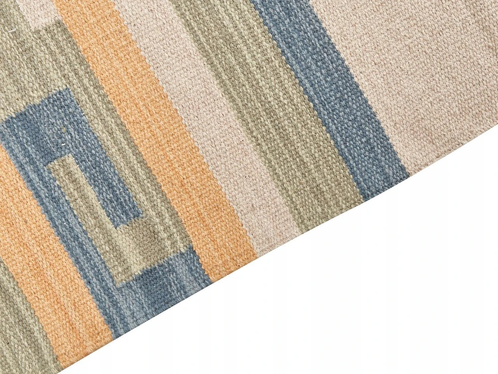 Beliani Kiliminis kilimas APARAN smėlio spalvos 200 x 300 cm medvilninis