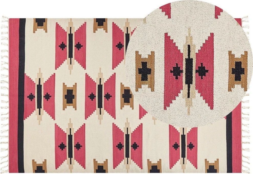 Beliani Kilimas GARNI spalvingas 200 x 300 cm medvilninis kilim
