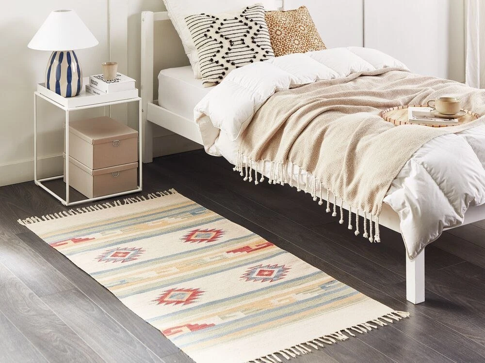 Beliani medvilninis Kilim kilimas 80 x 150 cm Daugiaspalvis APARAN