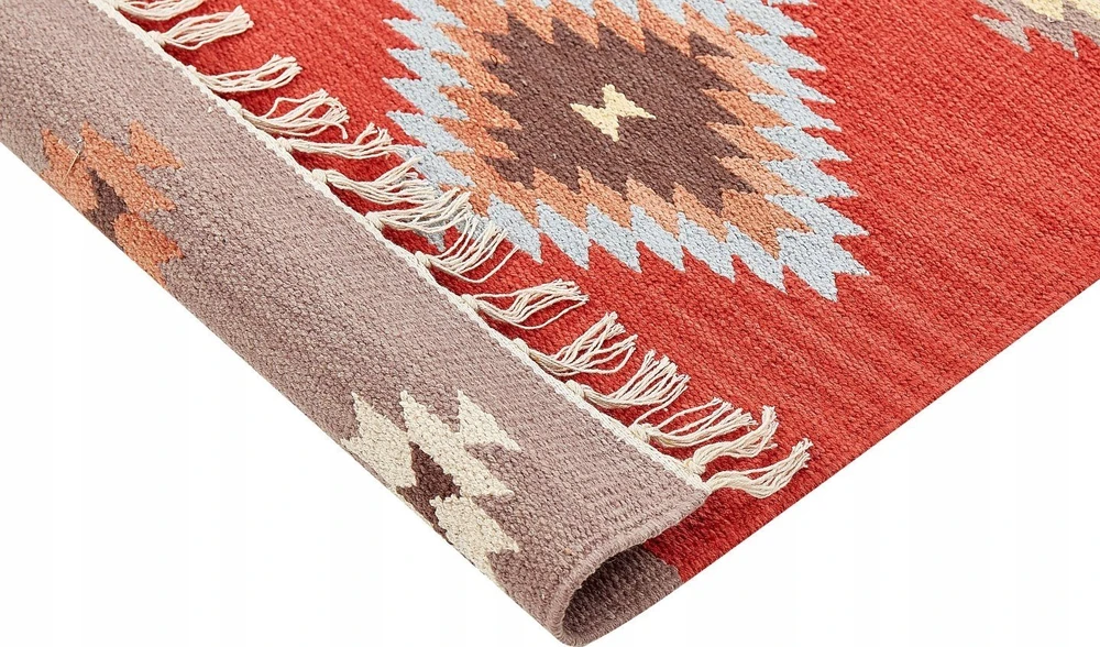 Beliani Kilimas LORUT spalvotas 80 x 300 cm medvilninis Kilim
