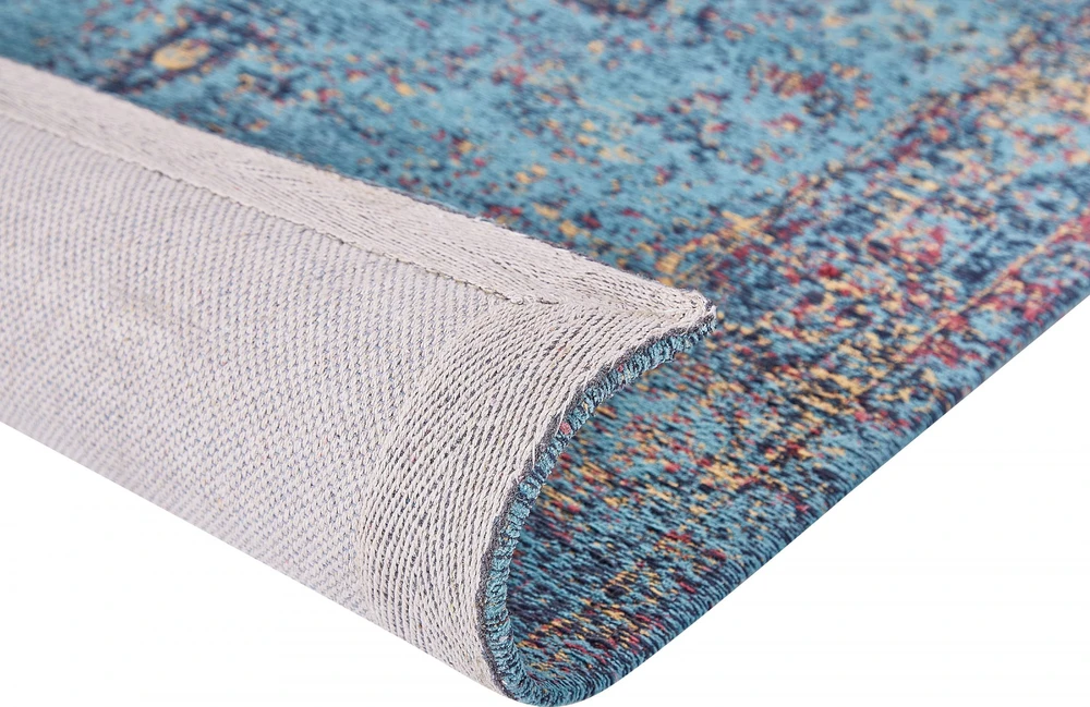 Beliani Kilimas KANSU mėlynas 160 x 230 cm medvilninis