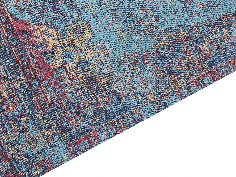 Beliani Kilimas KANSU mėlynas 160 x 230 cm medvilninis