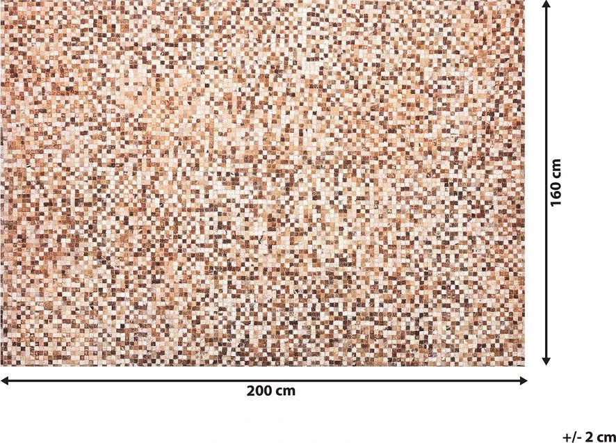 Beliani Kilimas TORUL rudas 160 x 230 cm iš natūralios odos
