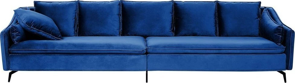 Beliani 4 vietų sofa AURE, aksominė, tamsiai mėlyna