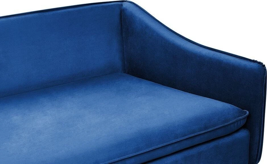 Beliani 4 vietų sofa AURE, aksominė, tamsiai mėlyna