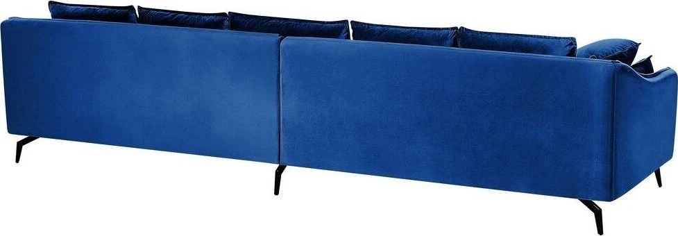 Beliani 4 vietų sofa AURE, aksominė, tamsiai mėlyna