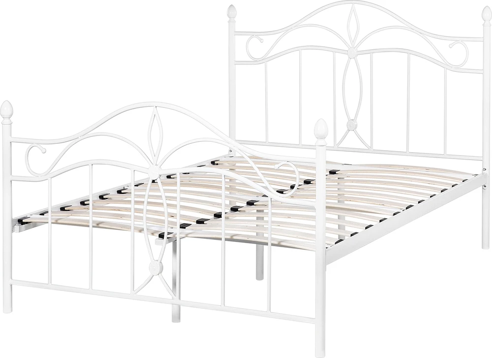 Beliani Metalinė lova ANTLIA 140 x 200 cm balta