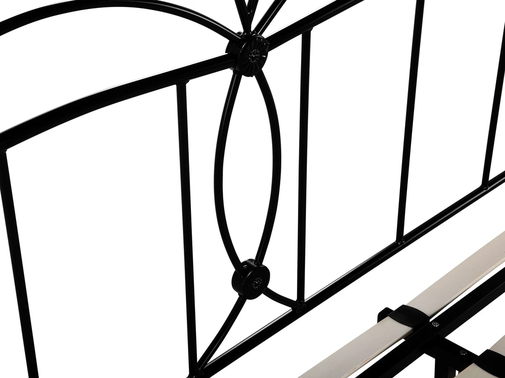 Beliani Metalinė lova ANTLIA 140 x 200 cm, juoda