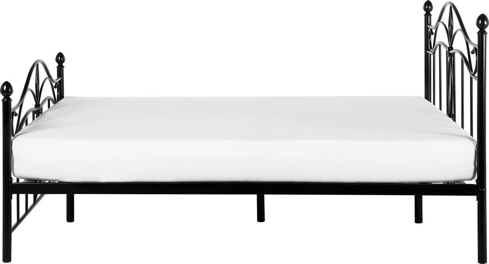 Beliani Metalinė lova ANTLIA 140 x 200 cm, juoda