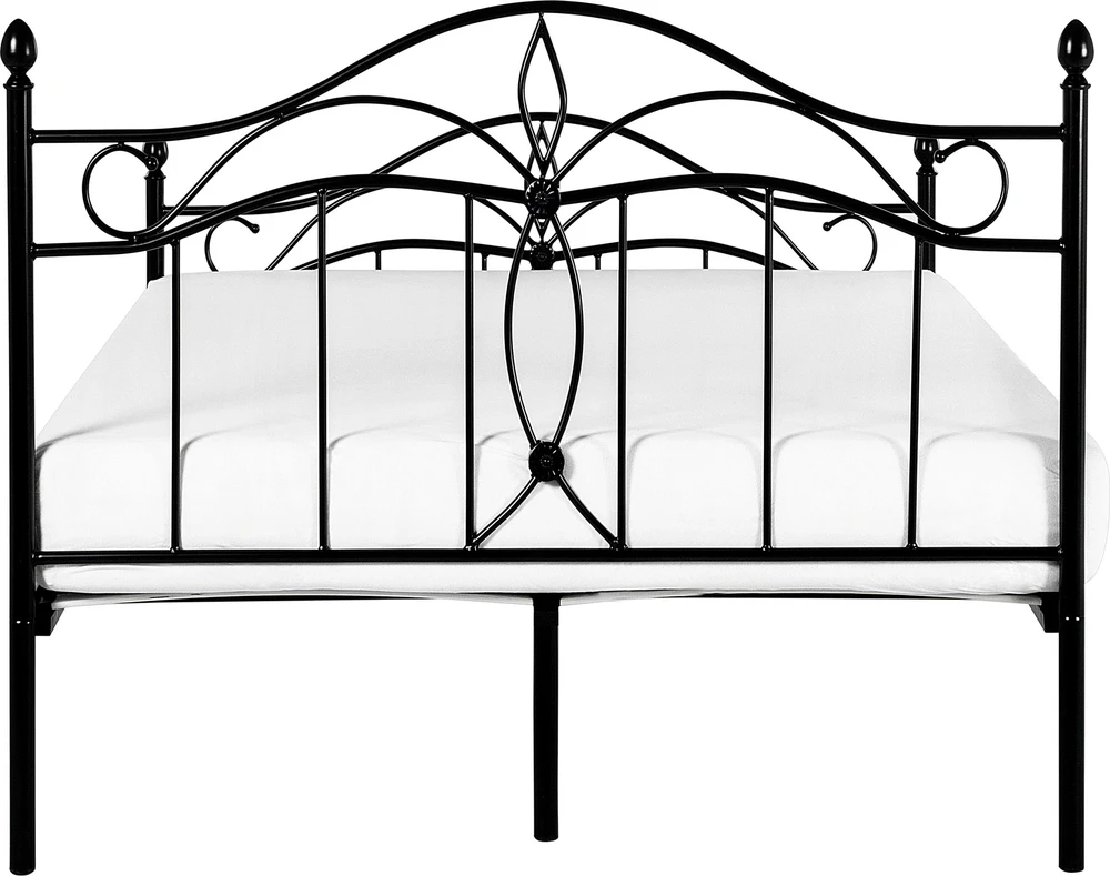 Beliani Metalinė lova ANTLIA 140 x 200 cm, juoda