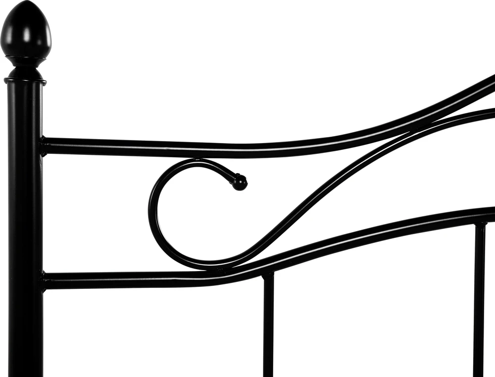 Beliani Metalinė lova ANTLIA 140 x 200 cm, juoda