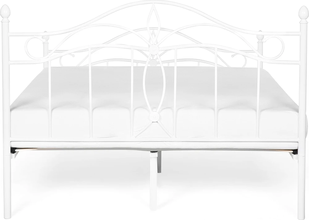 Beliani Metalinė lova ANTLIA 160 x 200 cm balta