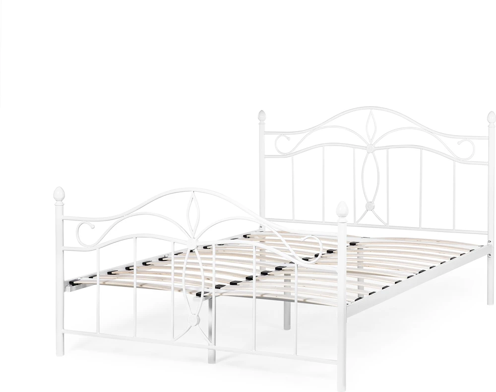 Beliani Metalinė lova ANTLIA 160 x 200 cm balta